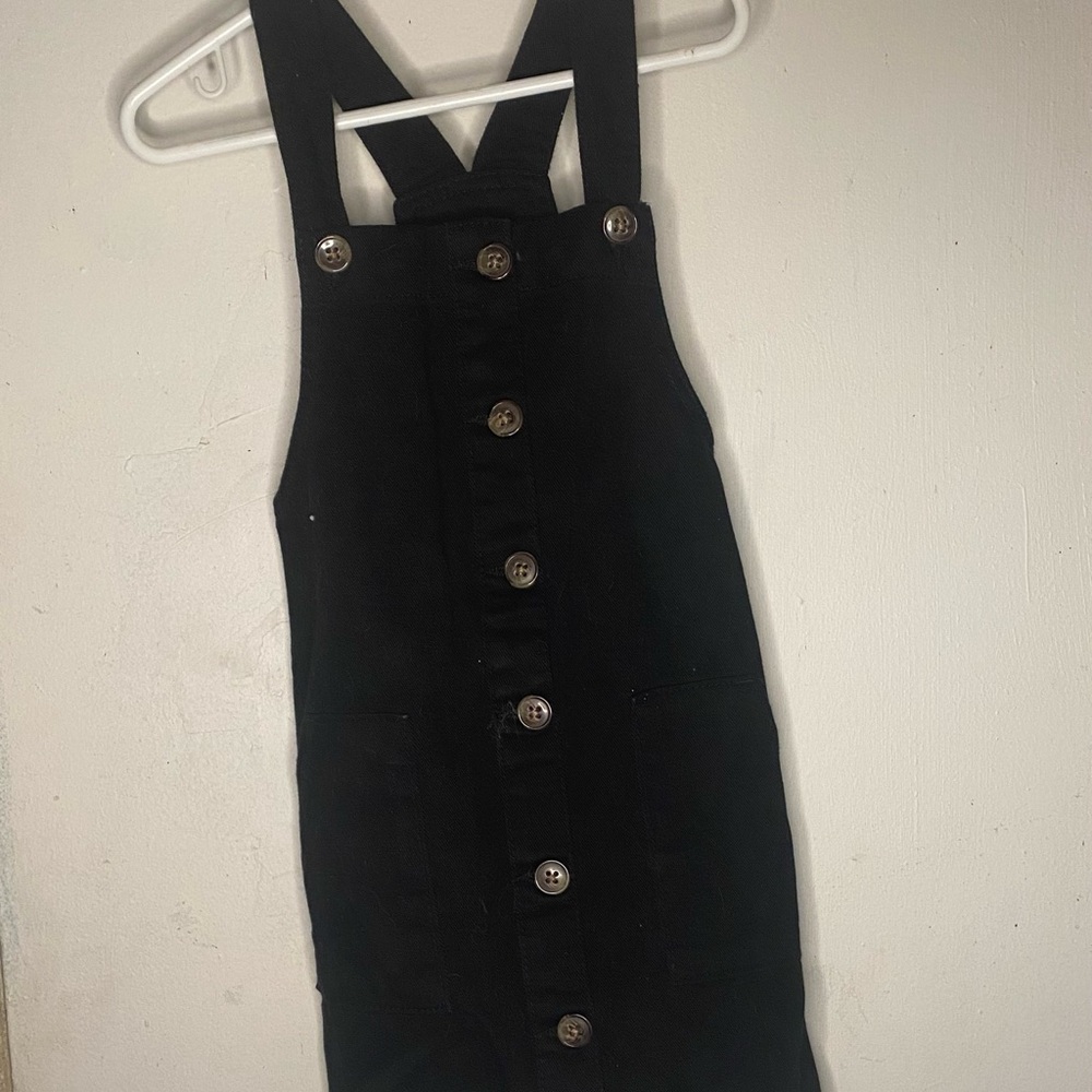 Wonder Nation Black Jean Dress with Pockets